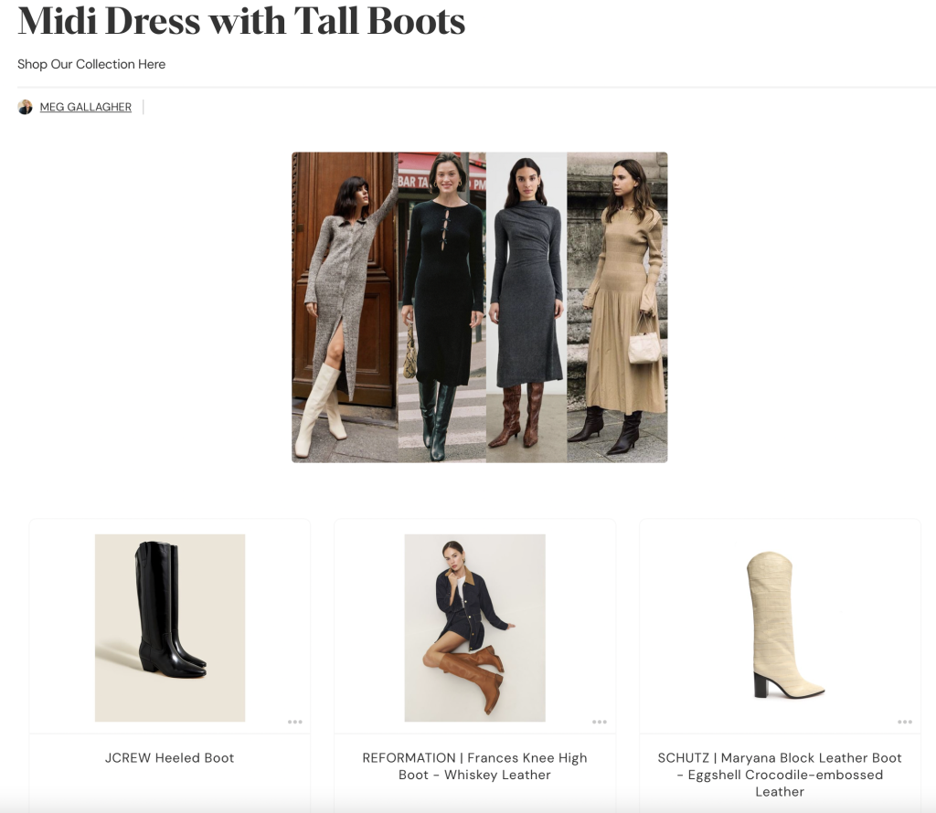 How to Style Your Dresses with Boots in Fall and Winter